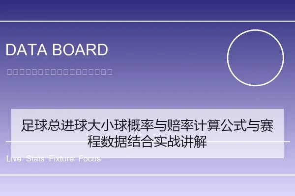足球总进球大小球概率与赔率计算公式与赛程数据结合实战讲解